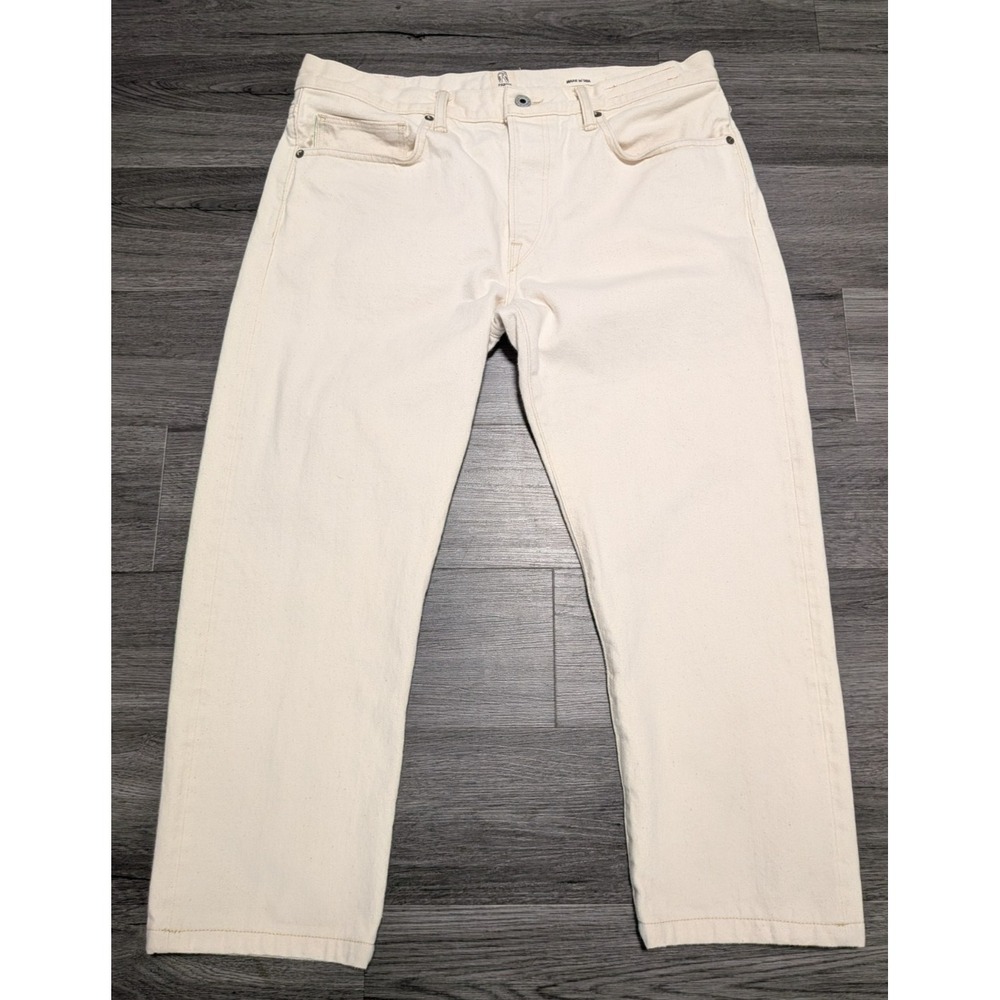 Hiroshi Kato The Pen Slim Selvedge Chuck White Denim Jeans Men Size 36x25